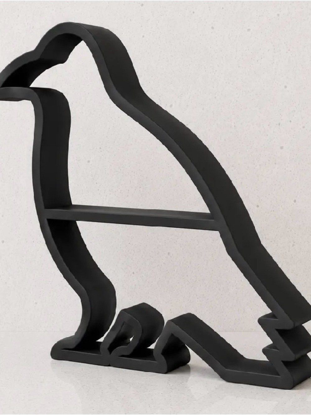 Modern Black Bird Silhouette Decorative Accent